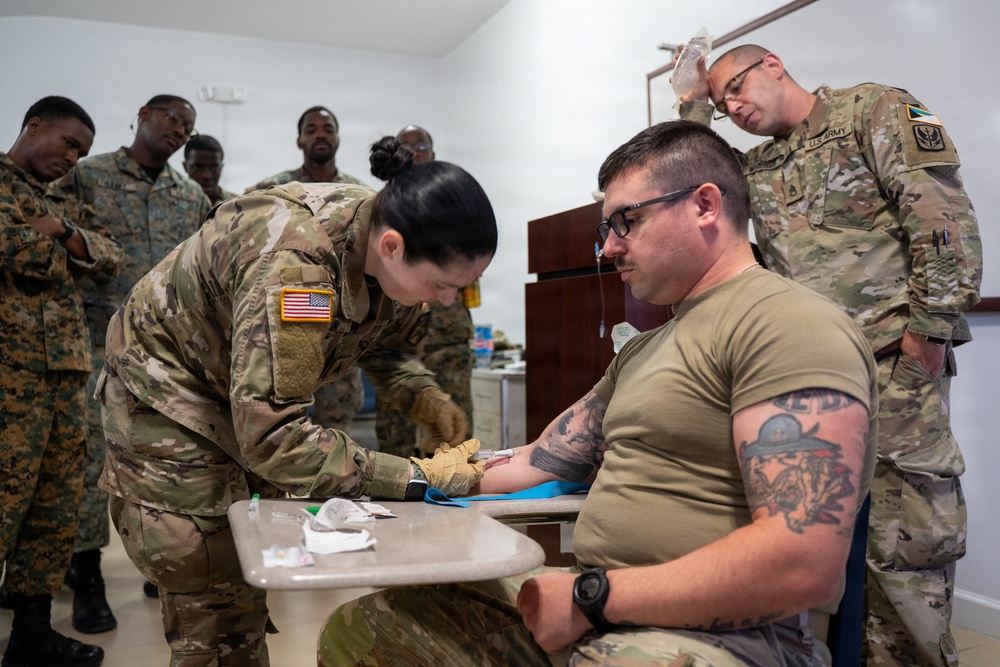 The Rhode Island National Guard conducts medical training with The Royal Bahamas Defense Force