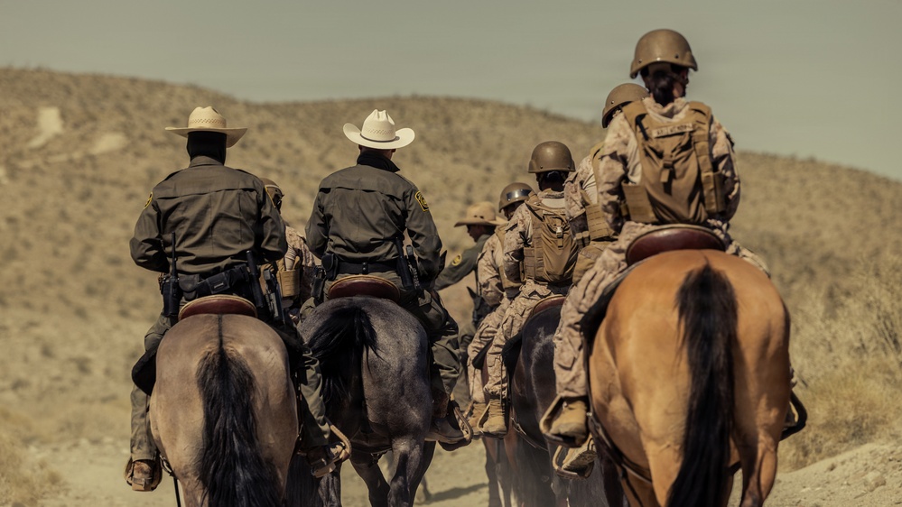 JTF-SB Marines, U.S. Border Patrol saddle-up during interagency training