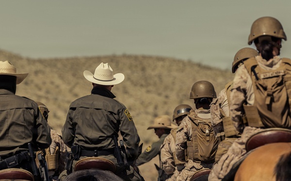 JTF-SB Marines, U.S. Border Patrol saddle-up during interagency training