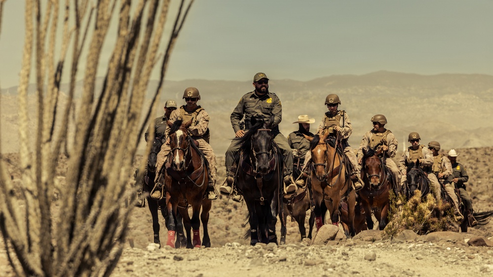 JTF-SB Marines, U.S. Border Patrol saddle-up during interagency training
