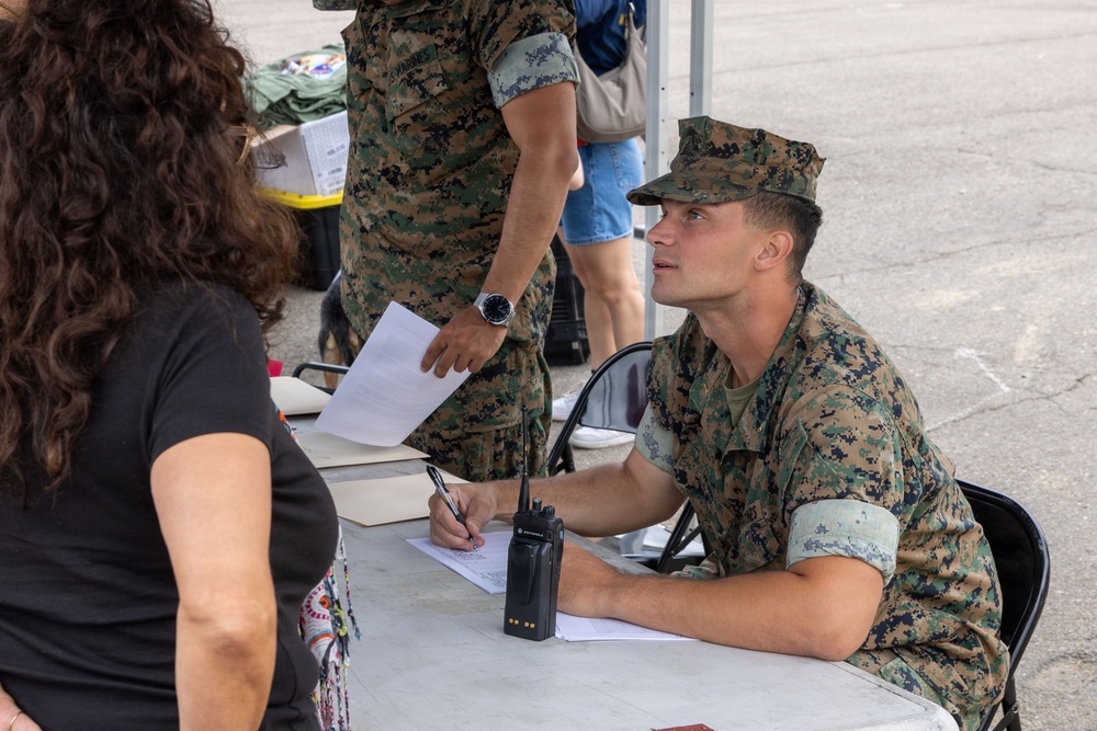U.S. Marines with 1st Bn., 11th Marine regiment participate in Family Day