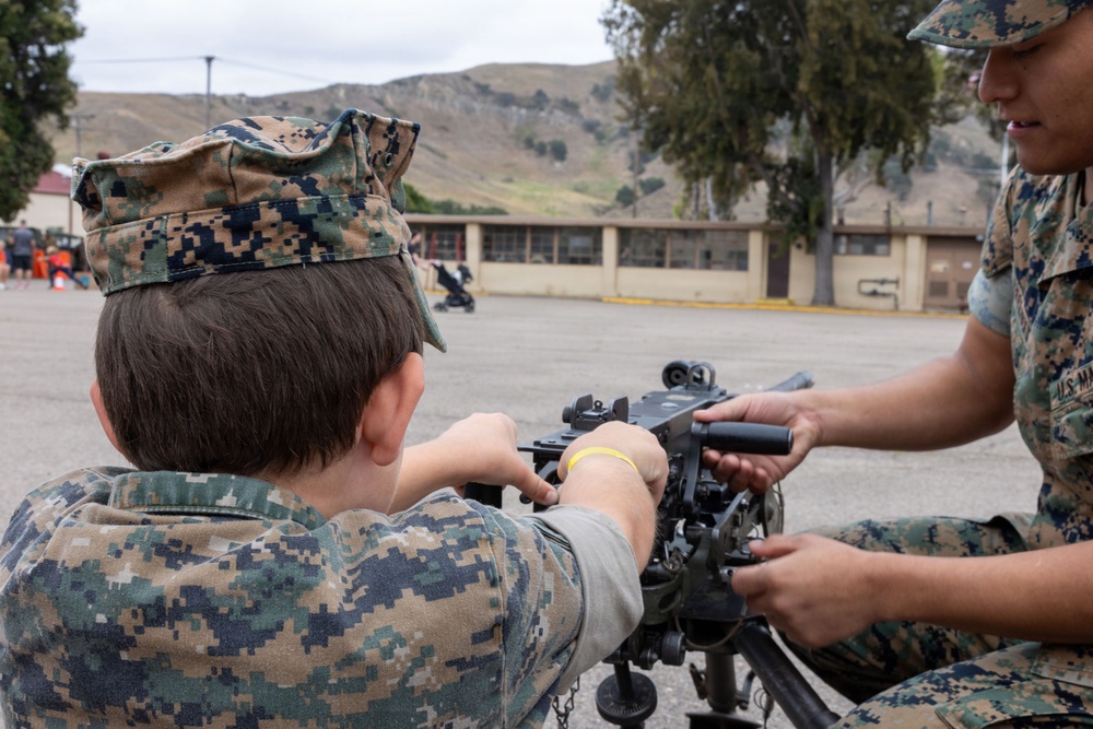U.S. Marines with 1st Bn., 11th Marine regiment participate in Family Day