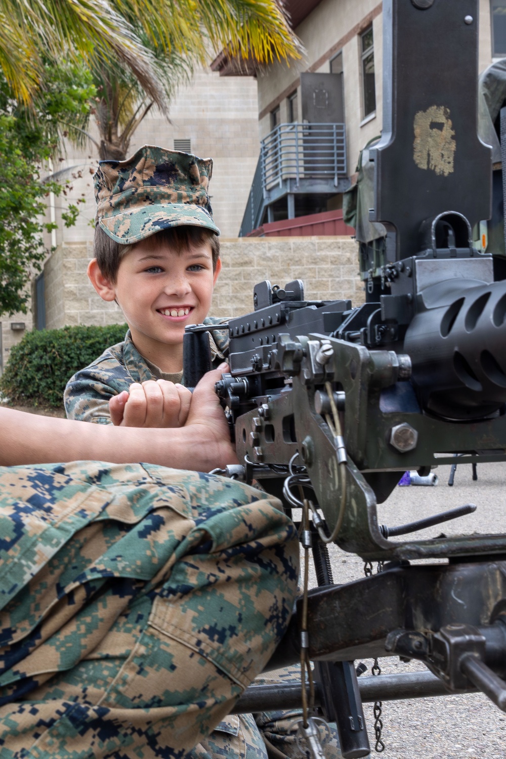 U.S. Marines with 1st Bn., 11th Marine regiment participate in Family Day