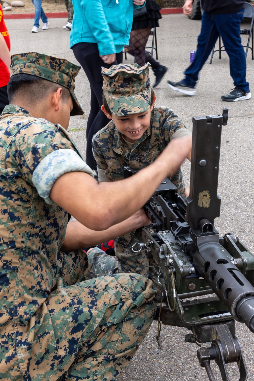 U.S. Marines with 1st Bn., 11th Marine regiment participate in Family Day