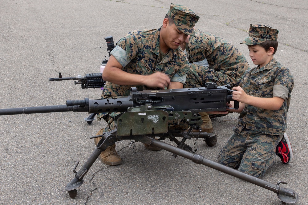 U.S. Marines with 1st Bn., 11th Marine regiment participate in Family Day