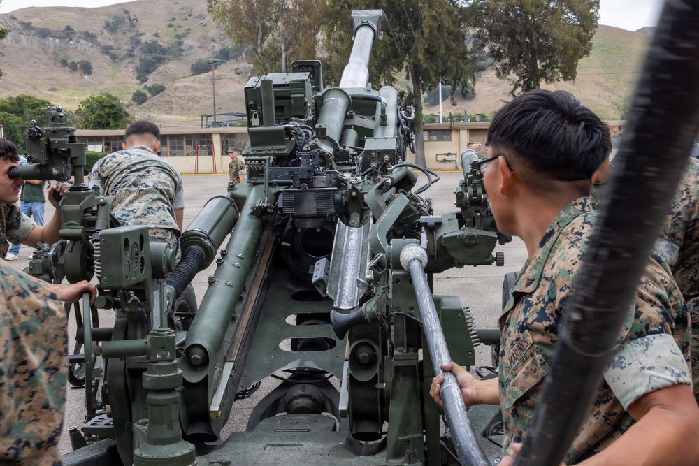 U.S. Marines with 1st Bn., 11th Marine regiment participate in Family Day