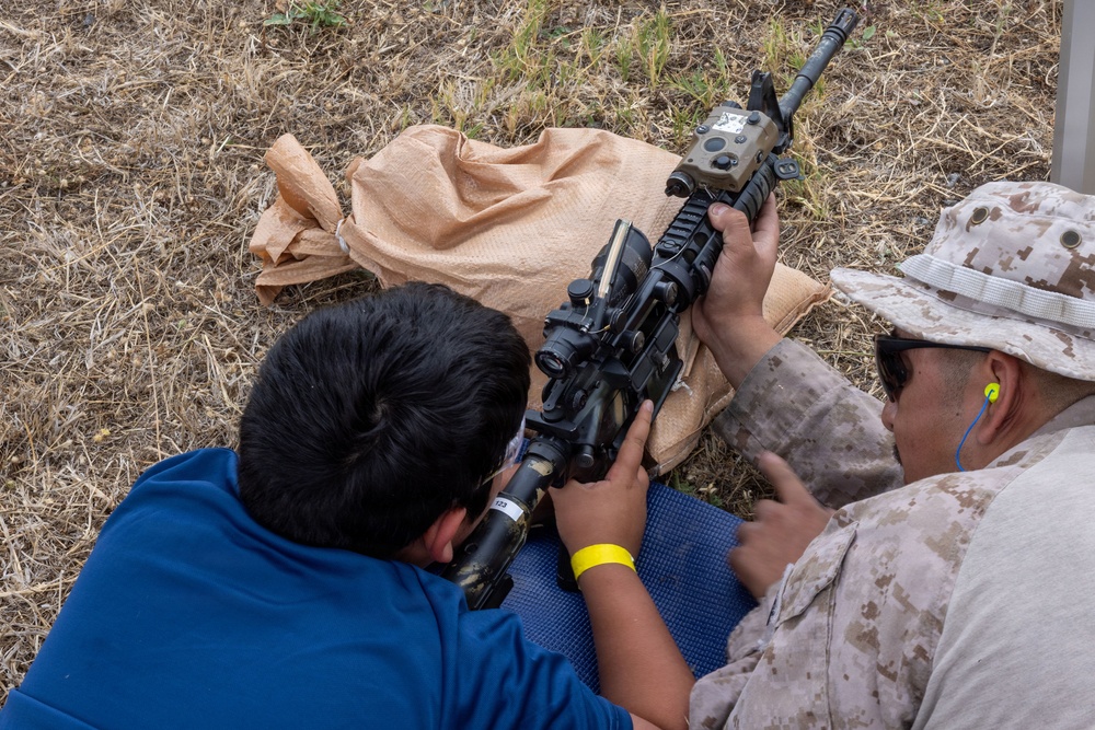 U.S. Marines with 1st Bn., 11th Marine regiment participate in Family Day