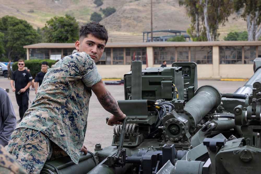 U.S. Marines with 1st Bn., 11th Marine regiment participate in Family Day