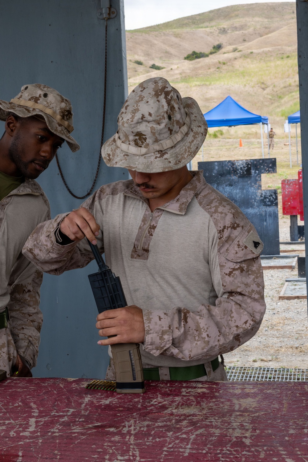 U.S. Marines with 1st Bn., 11th Marine regiment participate in Family Day