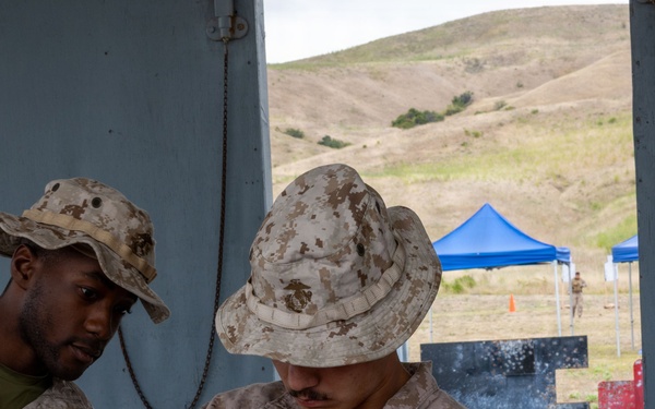 U.S. Marines with 1st Bn., 11th Marine regiment participate in Family Day