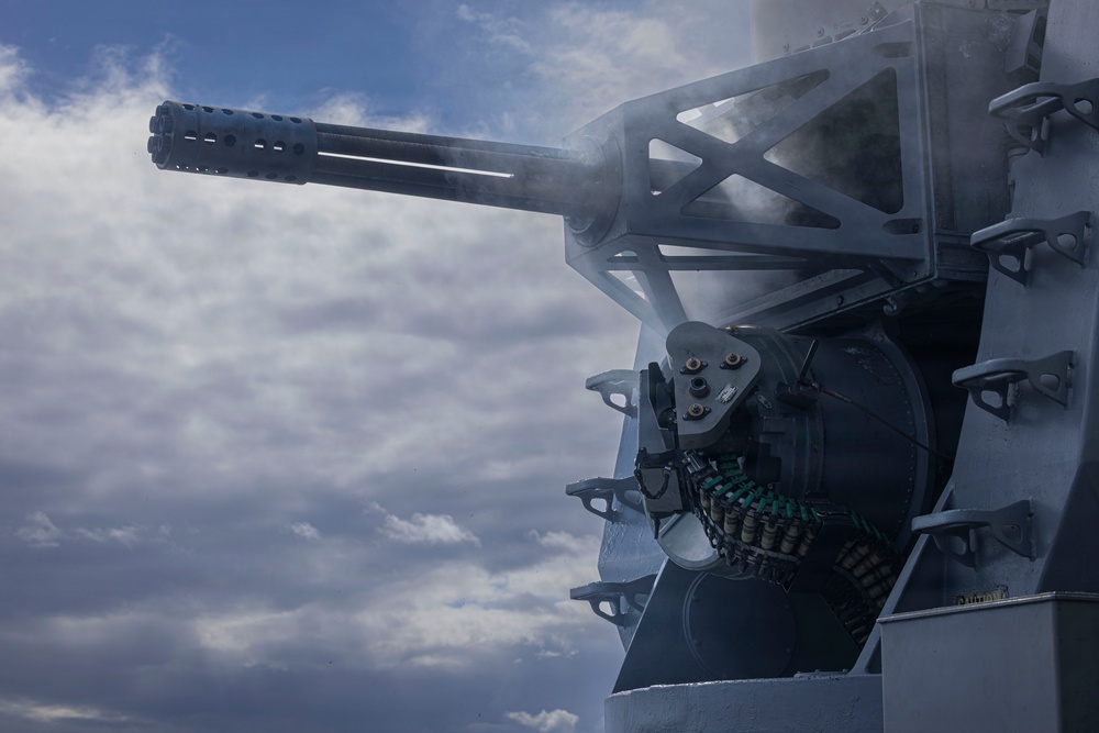 U.S. Sailors conduct CWIS live-fire exercise aboard USS Essex