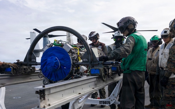VMM-164 (Rein.) transports MV-22B Osprey engine