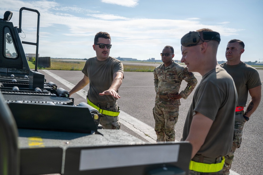 161st Air Refueling Wing Air Transportation Specialists Train at Aviano Air Base