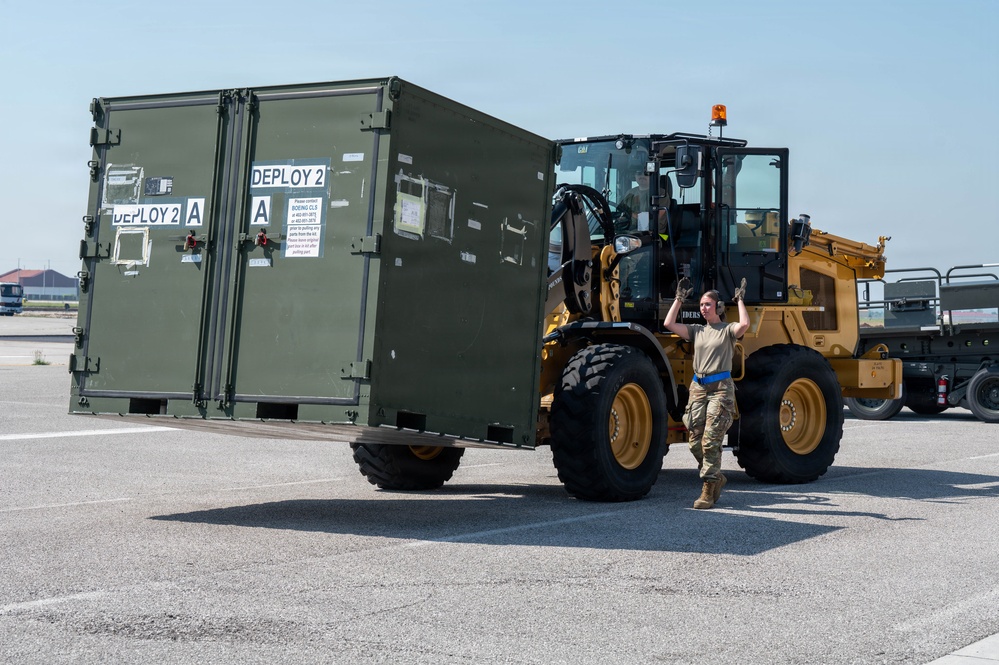161st Air Refueling Wing Air Transportation Specialists Train at Aviano Air Base
