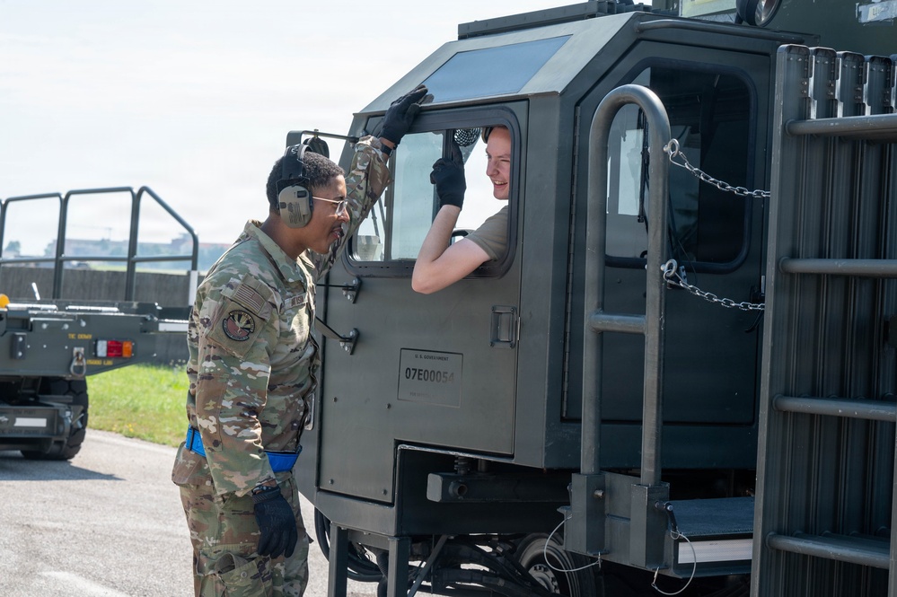 161st Air Refueling Wing Air Transportation Specialists Train at Aviano Air Base