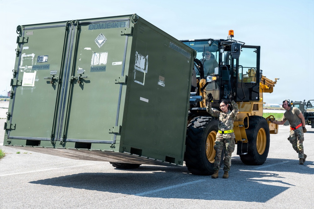 161st Air Refueling Wing Air Transportation Specialists Train at Aviano Air Base