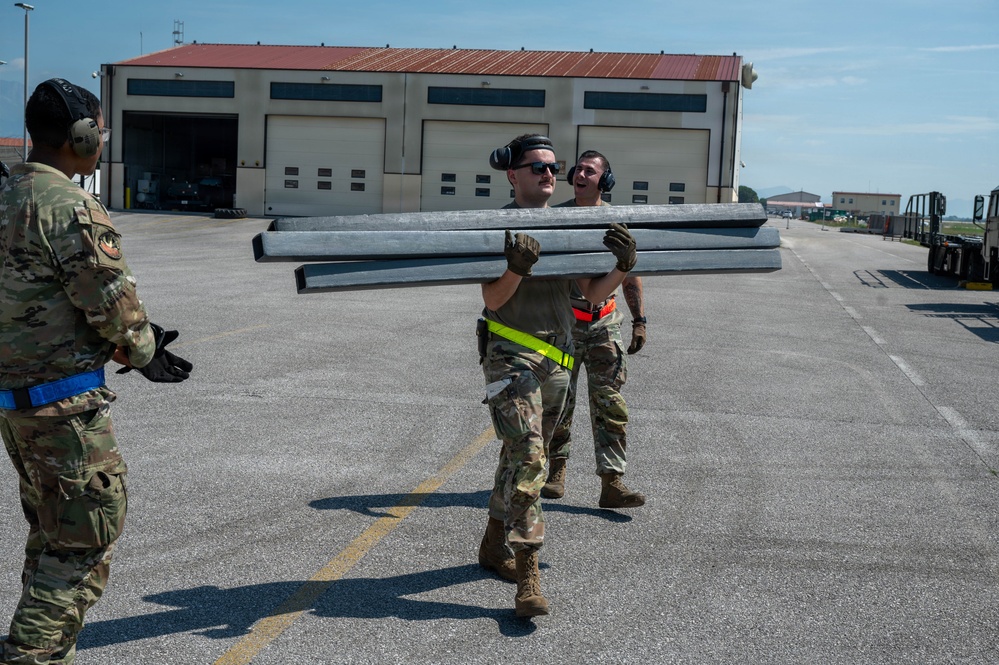 161st Air Refueling Wing Air Transportation Specialists Train at Aviano Air Base
