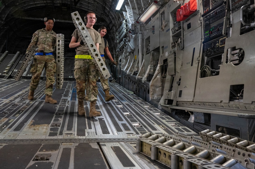 161st Air Refueling Wing Air Transportation Specialists Support Cargo Loading Mission at Aviano Air Base