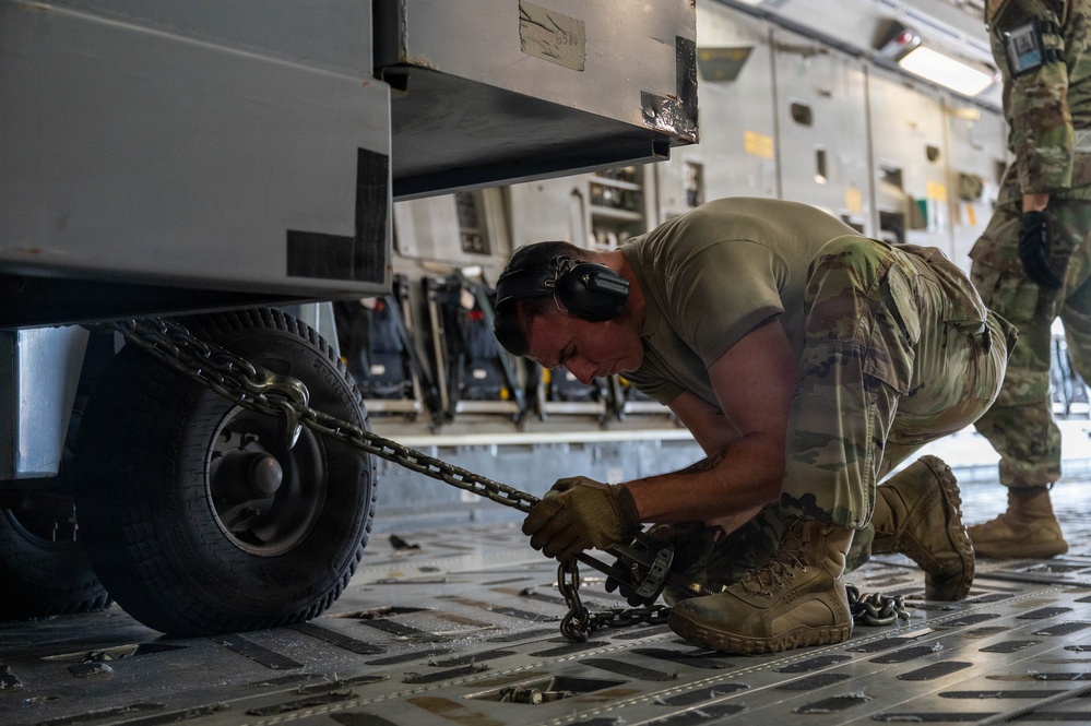 161st Air Refueling Wing Air Transportation Specialists Support Cargo Loading Mission at Aviano Air Base