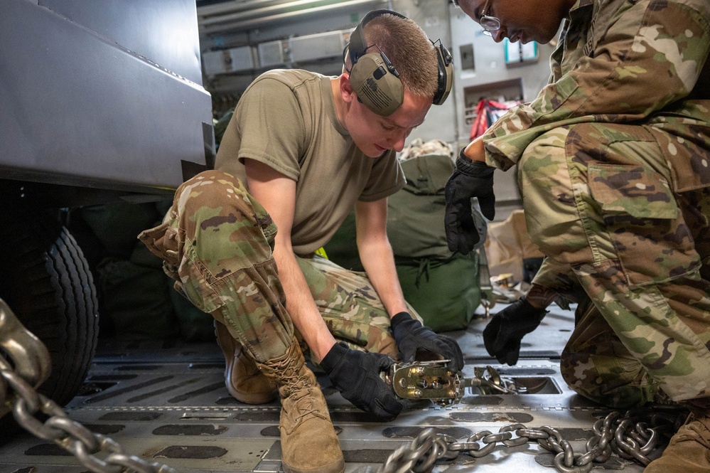 161st Air Refueling Wing Air Transportation Specialists Support Cargo Loading Mission at Aviano Air Base