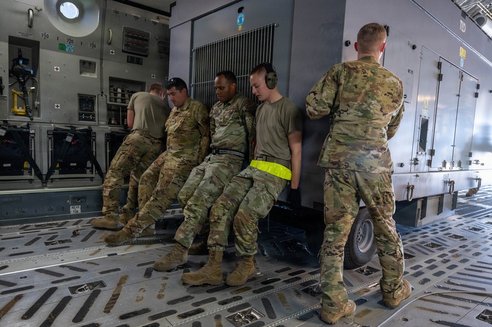161st Air Refueling Wing Air Transportation Specialists Support Cargo Loading Mission at Aviano Air Base