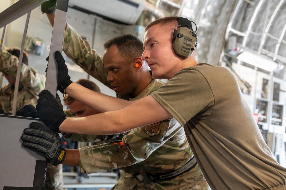 161st Air Refueling Wing Air Transportation Specialists Support Cargo Loading Mission at Aviano Air Base