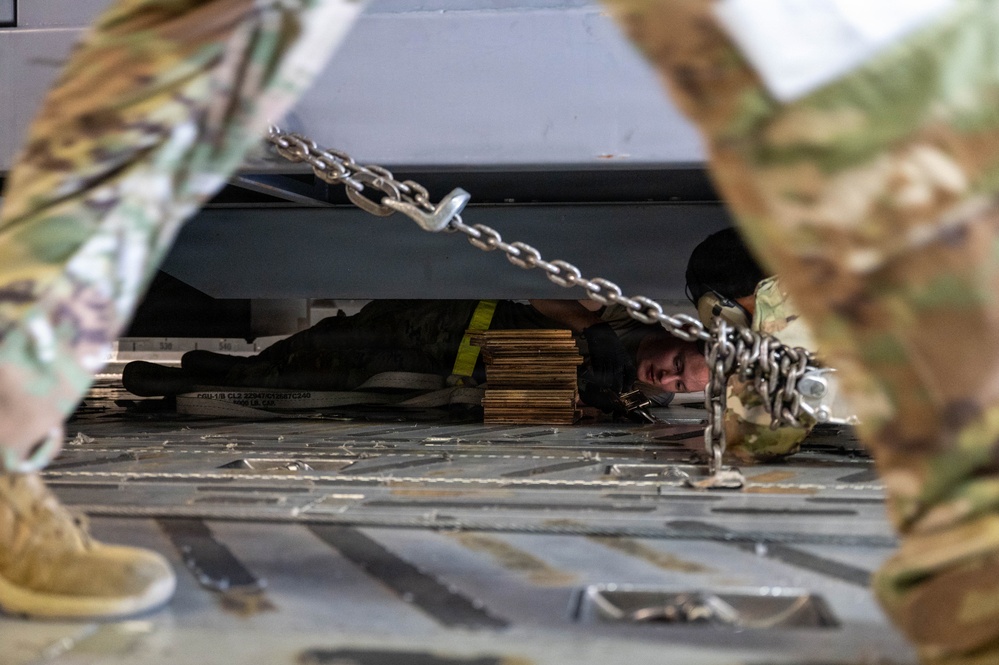 161st Air Refueling Wing Air Transportation Specialists Support Cargo Loading Mission at Aviano Air Base