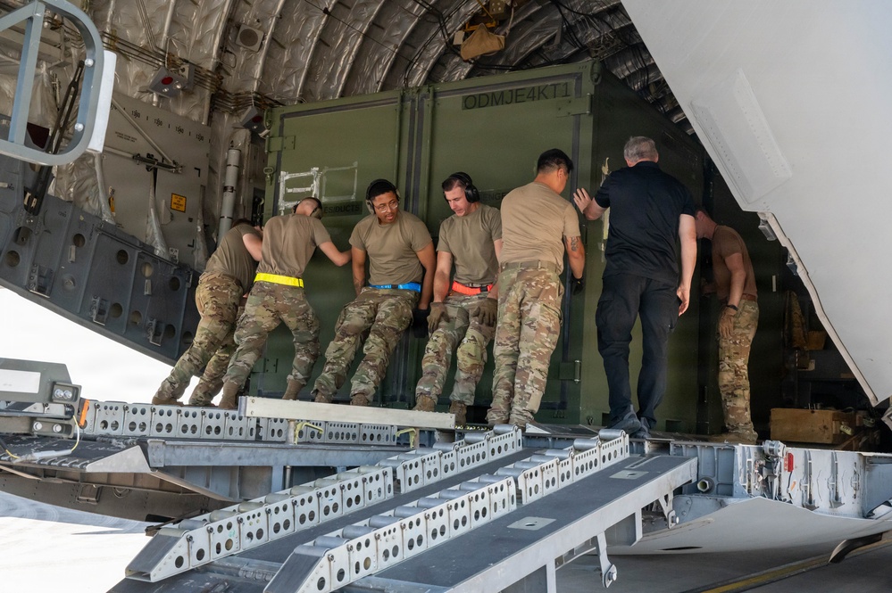 161st Air Refueling Wing Air Transportation Specialists Support Cargo Loading Mission at Aviano Air Base