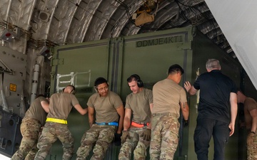 161st Air Refueling Wing Air Transportation Specialists Support Cargo Loading Mission at Aviano Air Base