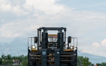 161st Air Refueling Wing Ground Transportation Trains on Forklift at Aviano Air Base