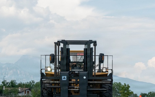 161st Air Refueling Wing Ground Transportation Trains on Forklift at Aviano Air Base