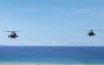 Salaknib 2026: Task Force Saber Conducts a Apache Training Flight Along Coastline