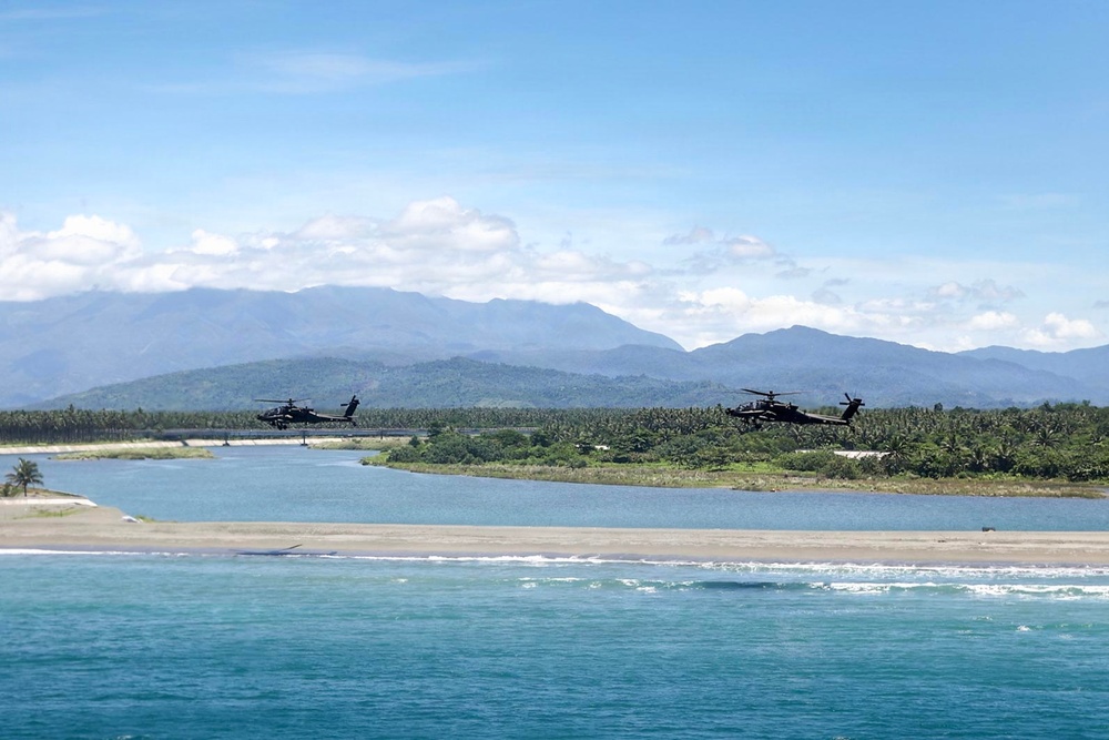Salaknib 2026: Task Force Saber Conducts a Apache Training Flight Along Coastline