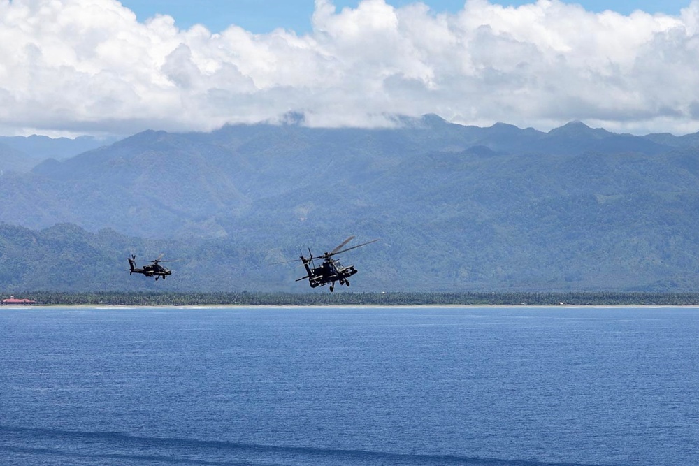 Salaknib 2026: Task Force Saber Conducts a Apache Training Flight Along Coastline