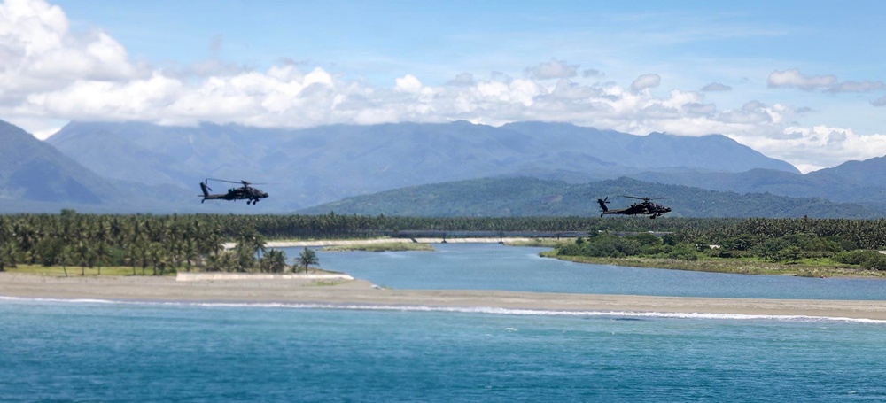 Salaknib 2026: Task Force Saber Conducts a Apache Training Flight Along Coastline