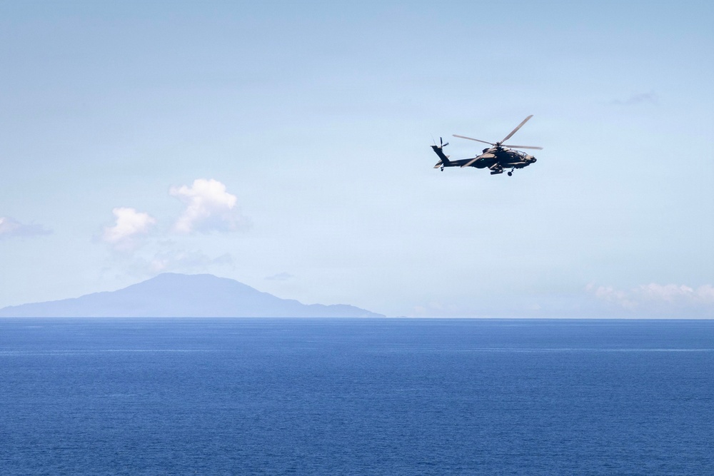 Salaknib 2026: Task Force Saber Conducts a Apache Training Flight Along Coastline