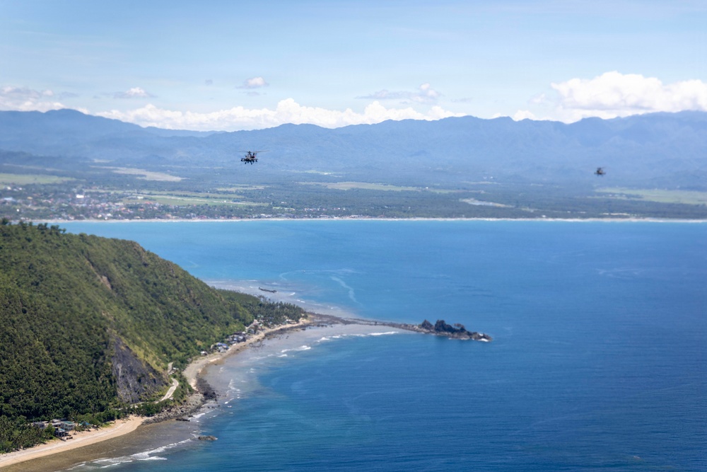 Salaknib 2026: Task Force Saber Conducts a Apache Training Flight Along Coastline