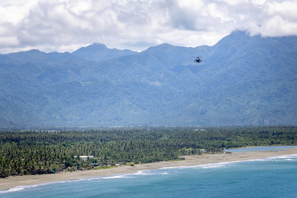 Salaknib 2026: Task Force Saber Conducts a Apache Training Flight Along Coastline