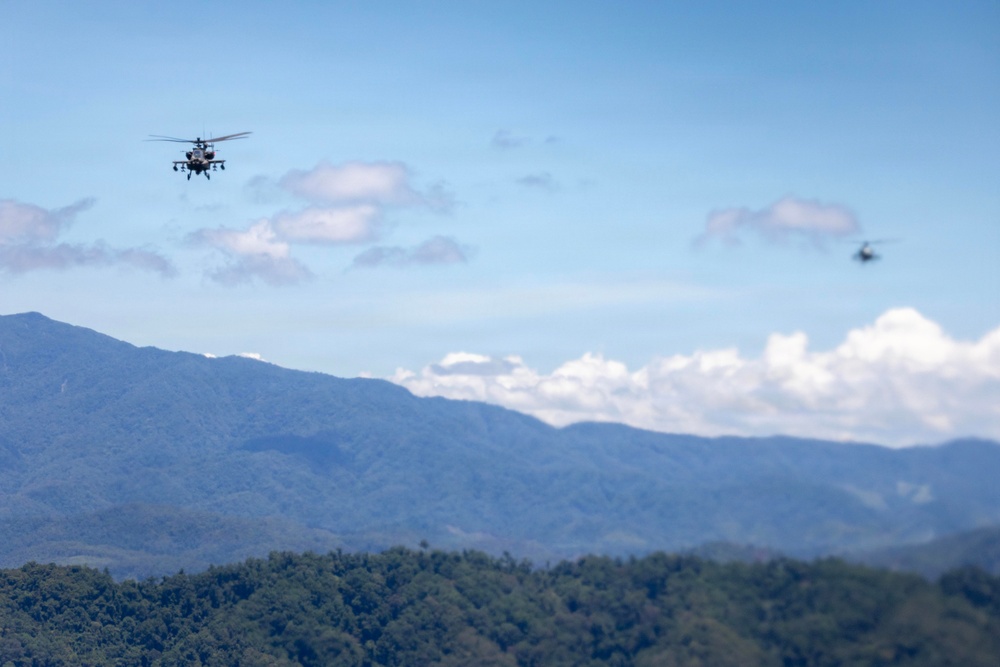Salaknib 2026: Task Force Saber Conducts a Apache Training Flight Along Coastline