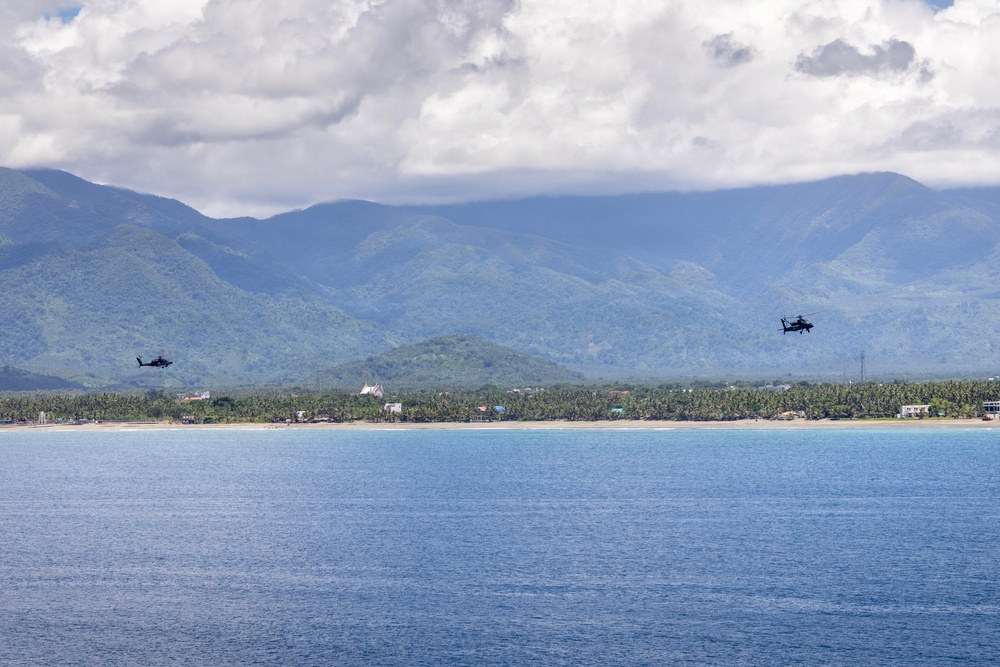 Salaknib 2026: Task Force Saber Conducts a Apache Training Flight Along Coastline