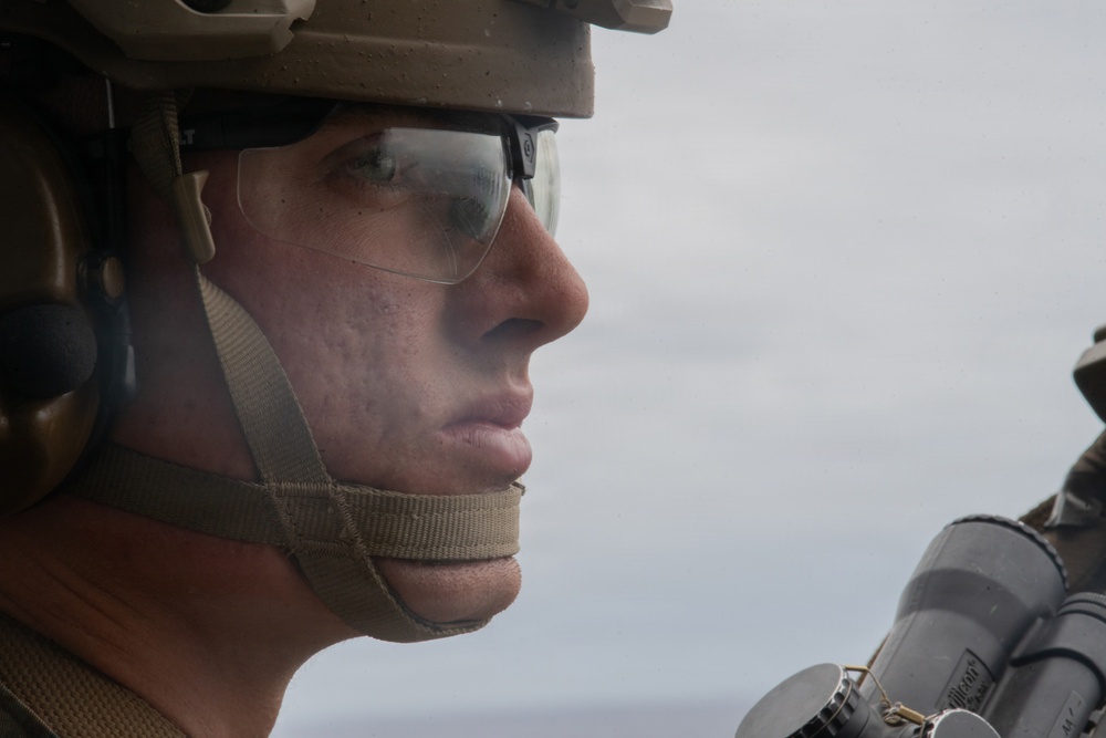 U.S. Marines and Sailors conduct live-fire range aboard USS Essex