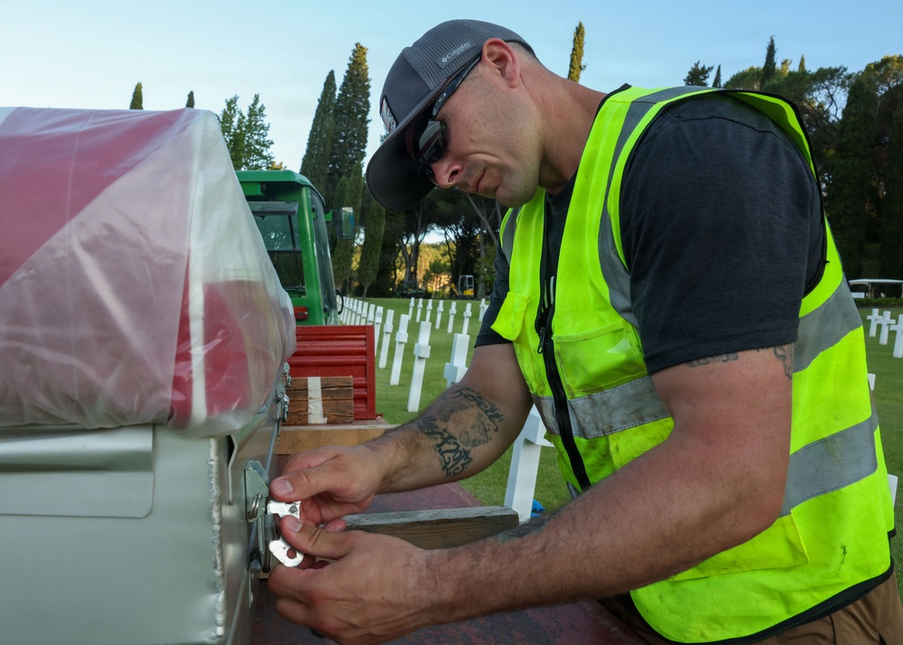 The 2026 Europe-Mediterranean Disinterment Team's Mission Begins at Florence American Cemetery
