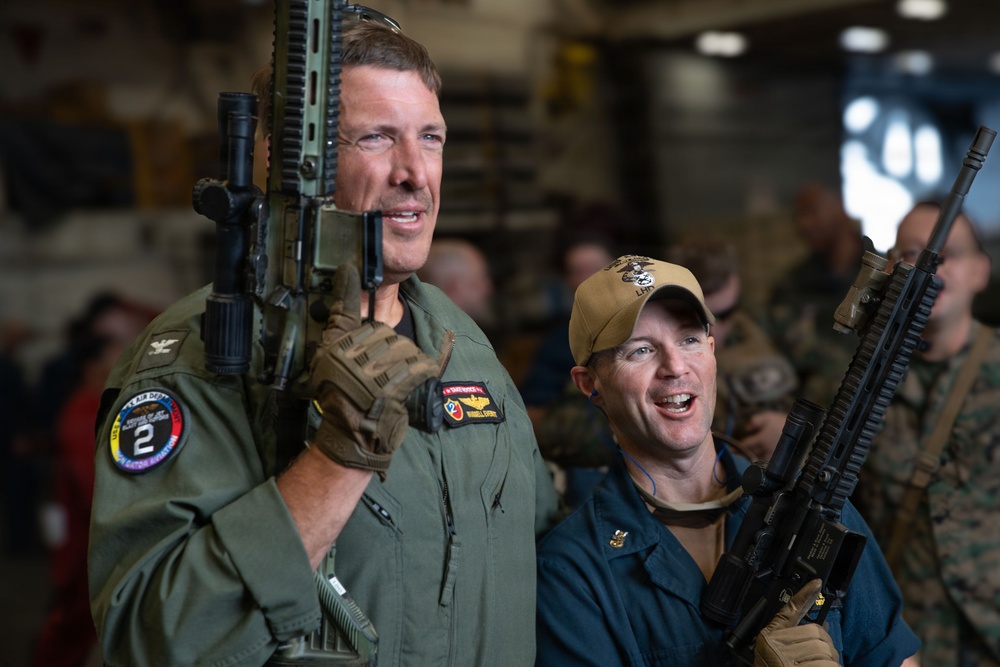 USS Essex; 2nd Bn., 7th Marines leaders participate in live-fire range