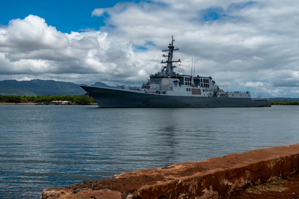 ROKS Jeongjo the Great (DDG 995) arrives at Joint Base Pearl Harbor-Hickam, Hawaii, for Exercise Rim of the Pacific (RIMPAC) 2026