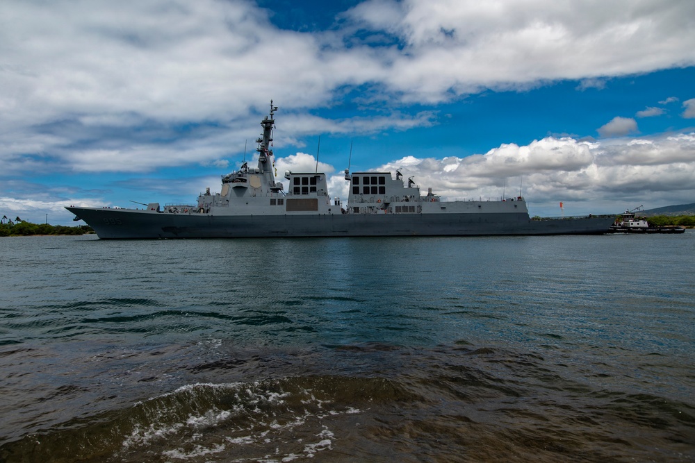 ROKS Jeongjo the Great (DDG 995) arrives at Joint Base Pearl Harbor-Hickam, Hawaii, for Exercise Rim of the Pacific (RIMPAC) 2026