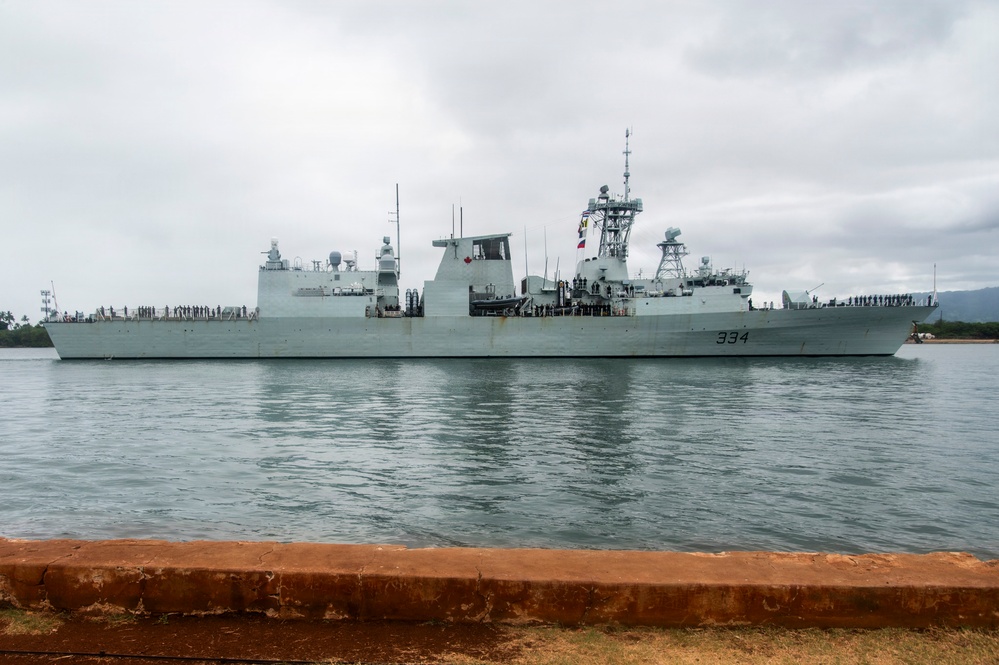 Royal Canadian Navy HMCS Regina (FFH 334) Arrives at Pearl Harbor-Hickam for RIMPAC 2026