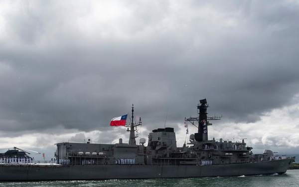 Chilean Navy frigate CNS Almirante Cochrane (FF-05) Arrives at Pearl Harbor-Hickam for RIMPAC 2026