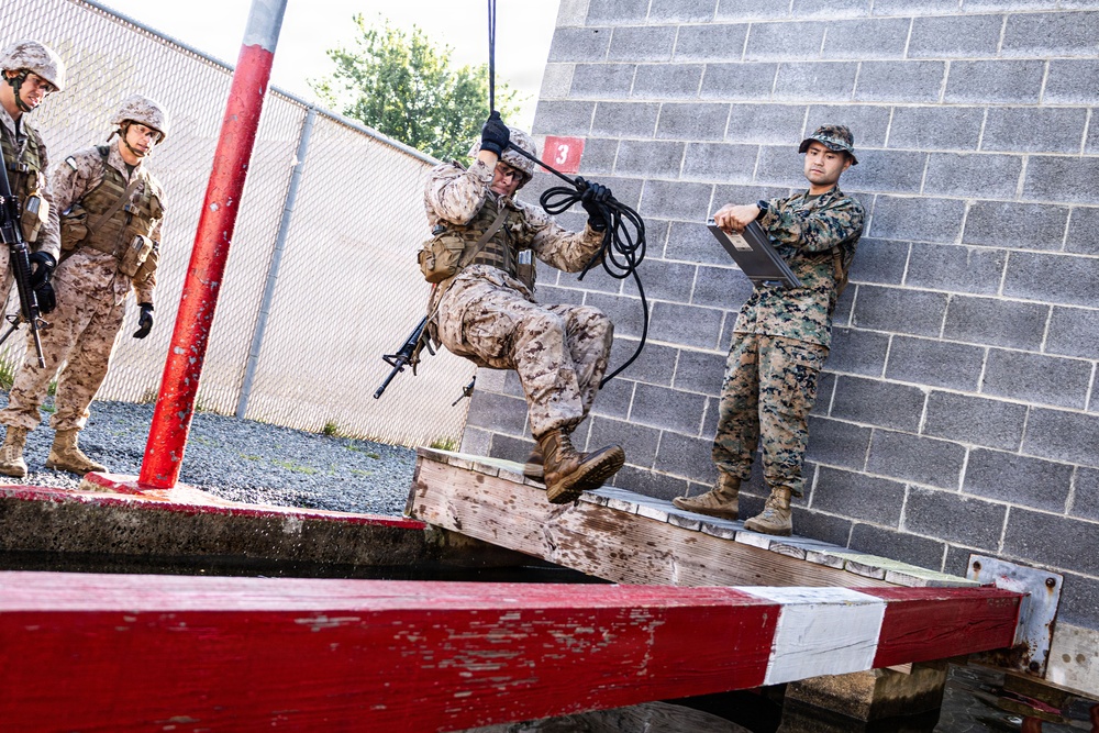 Company A OCC 252 conduct the Leadership Reaction Course