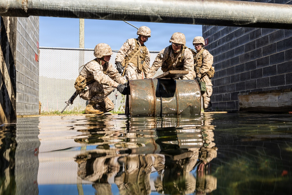Company A OCC 252 conduct the Leadership Reaction Course