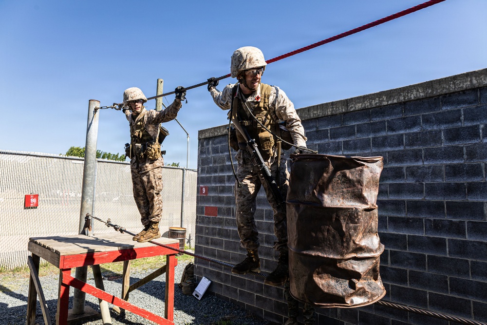 Company A OCC 252 conduct the Leadership Reaction Course